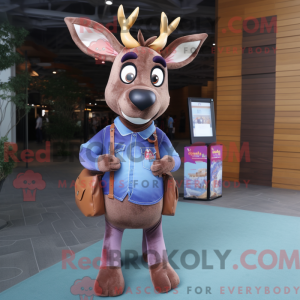 Purple Deer-mascottekostuum...