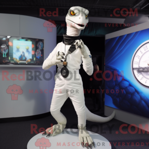 White Velociraptor mascot...