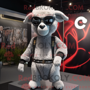 Grey Ram maskot kostume...