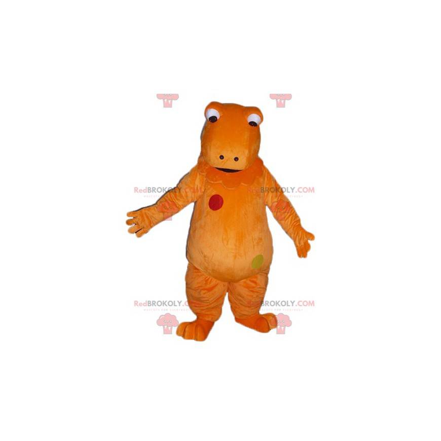 Maskottchen Casimir berühmten Cartoon orange Dinosaurier - Maskottchen Casimir berühmten Cartoon orange Dinosaurier -