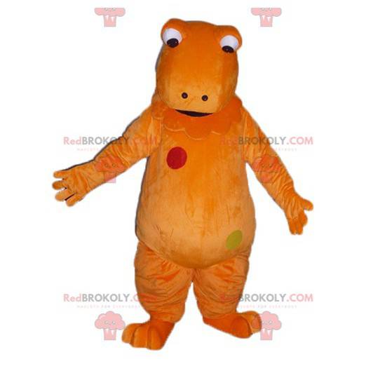 Mascot Casimir famous cartoon orange dinosaur - Redbrokoly.com