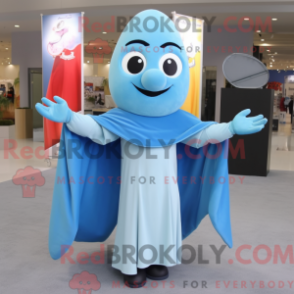 Fantasia de mascote de ampulheta azul-celeste com macacão e xales - Ampulheta mascotes - REBROKO_295835 - RedBrokoly.com