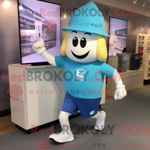 Cyan Lasagne maskot kostume...