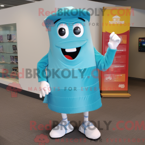Cyan Lasagne maskot kostume...