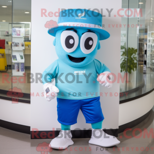 Cyan Lasagne maskot kostume...