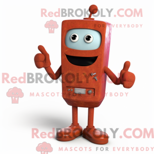 Rust TV-maskotdraktfigur...