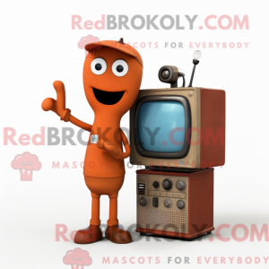 Rust TV-maskotdraktfigur...