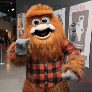 Rust Yeti-mascottekostuum...