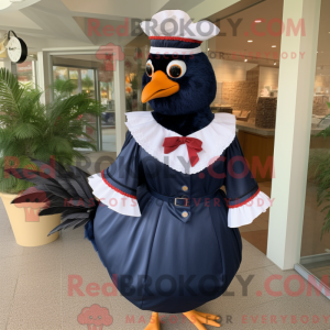 Navy Quail maskot kostume...