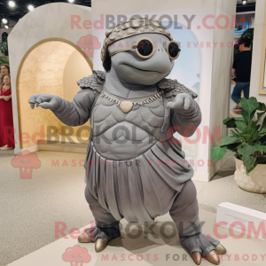 Grå Glyptodon maskot...