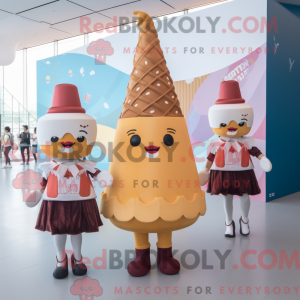 Rust Ice Cream Cone maskot...
