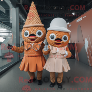 Rust Ice Cream Cone maskot...