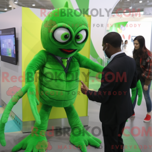 Groene Spider mascotte...