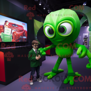 Groene Spider mascotte...