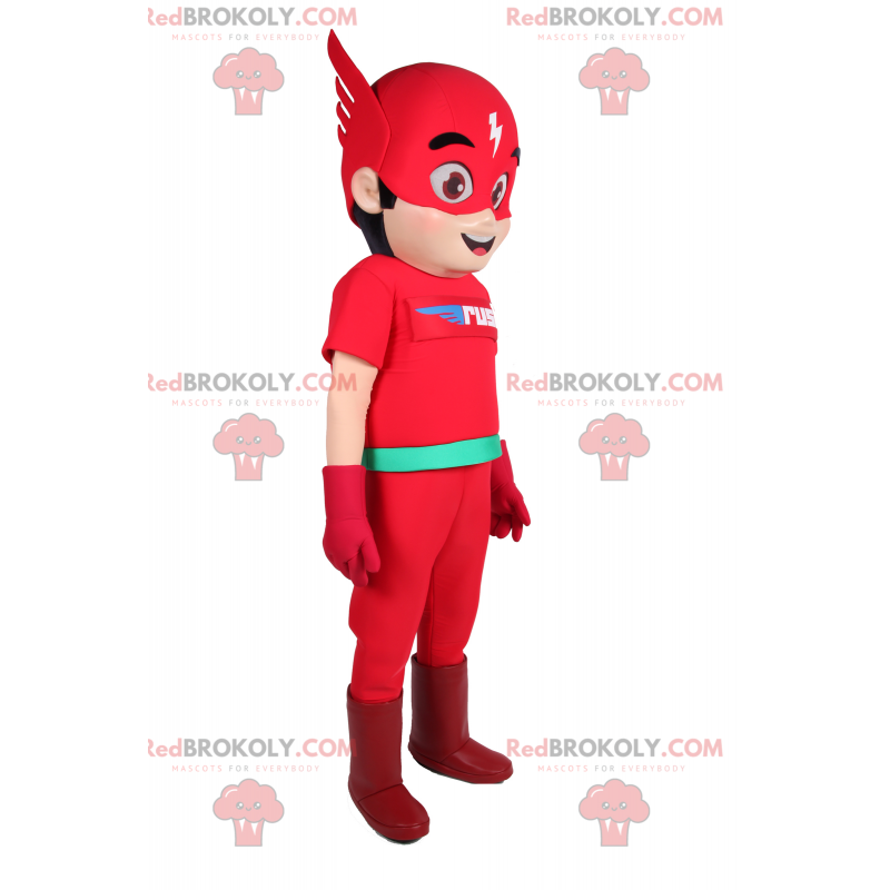 Mascotte de super héros - Flash - Redbrokoly.com