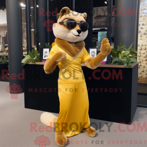 Gold Marten maskot kostyme...