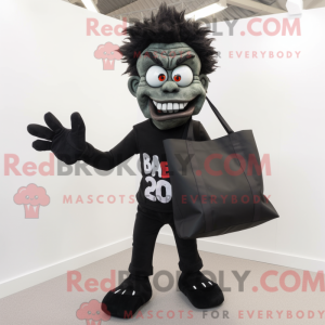 Máscara de zumbi preta com...