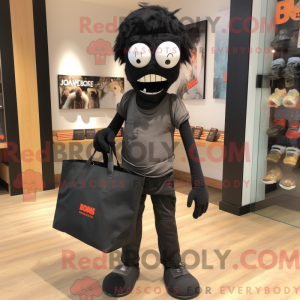 Máscara de zumbi preta com...