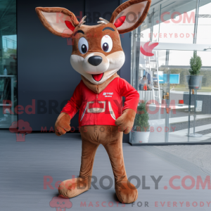 Red Roe Deer mascot costume...