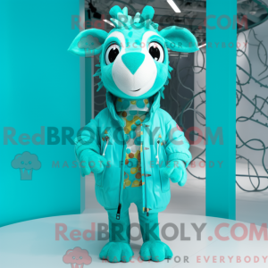 Turkis Giraffe mask drakt...