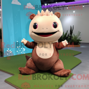 Brun Axolotls maskot...