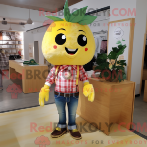 Yellow Strawberry mascot...