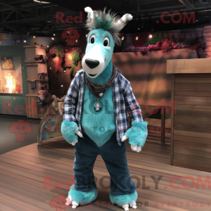 Postava maskota Teal Donkey...