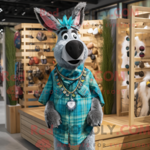 Postava maskota Teal Donkey...