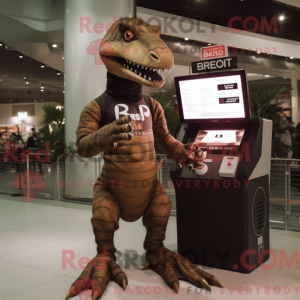 Brown Allosaurus mascot...