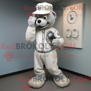 Silver Phone mascot costume...