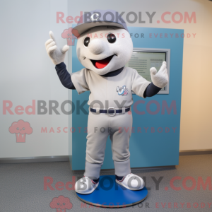 Sølv Phone maskot kostyme...
