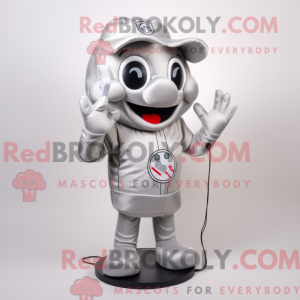 Sølv Phone maskot kostume...