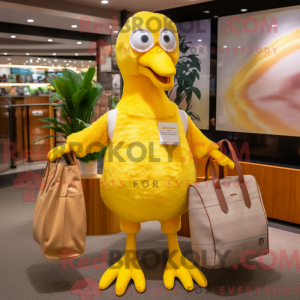 Yellow Gull maskot kostume...