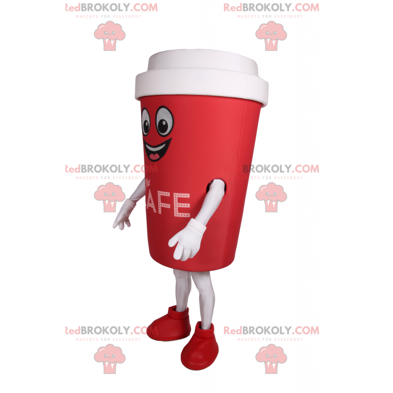 Mascotte de tasse a emporter - Redbrokoly.com