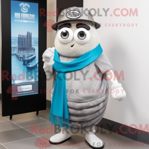 Gray Oyster mascot costume...