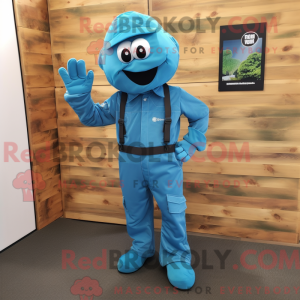 Cyan Para Commando mascot...