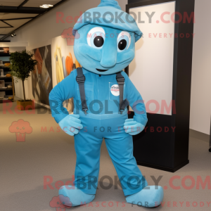 Cyan Para Commando mascot...
