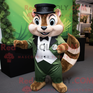 Olive Chipmunk Maskottchen...