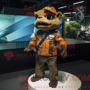 Brown Cod maskot kostume...