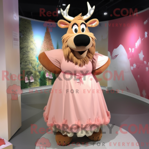 Peach Moose mascottekostuum...