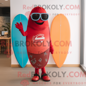 Red Surfboard mascot...