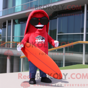 Red Surfboard mascot...