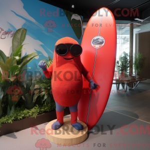 Rød Surfboard maskot...