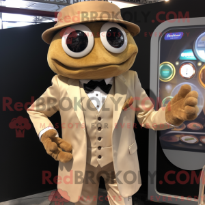 Tan Gyro maskot kostume...