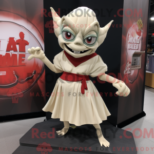 Máscara de vampiro bege com...