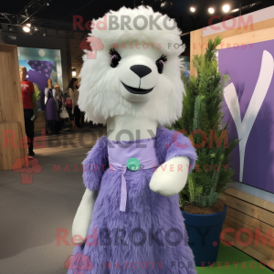 Lavendel Alpaka Maskottchen...