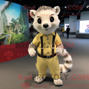 Cream Civet mascot costume...