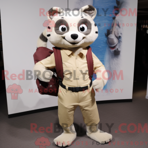 Crème Civet-mascottekostuum...