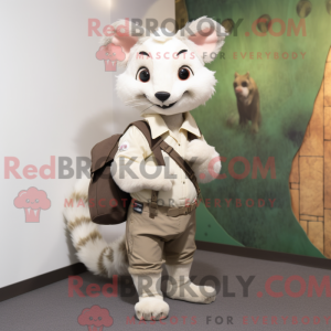 Crème Civet-mascottekostuum...
