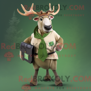Olive Irish Elk mascot...